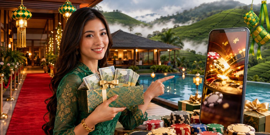 Paparan aplikasi permainan mudah alih shoei88 dengan tema Hari Raya